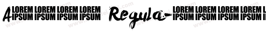 A书法英文 Regula字体转换
